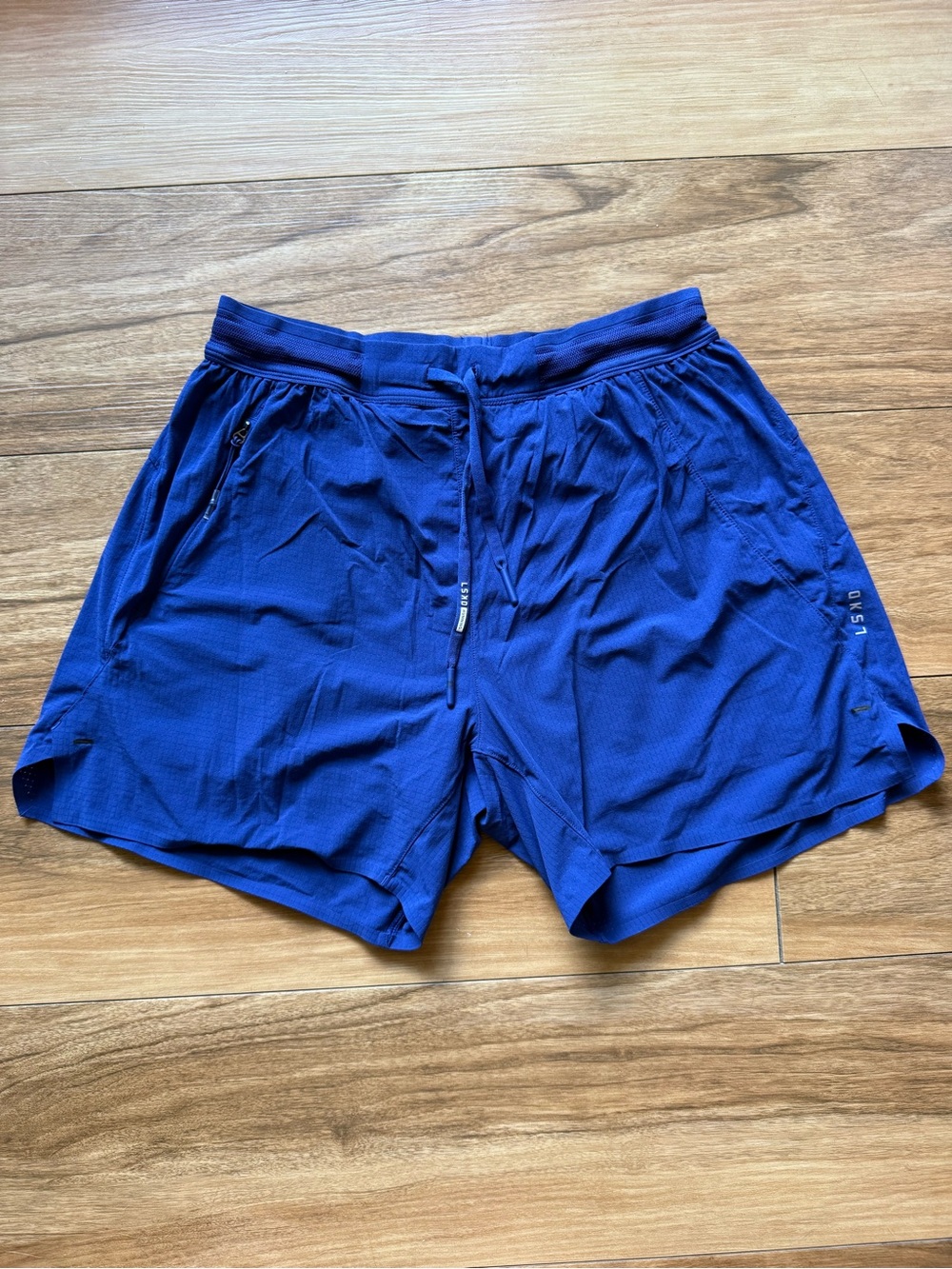 LSKD Men’s Blue Running Shorts Lined Athletic Gym Training Shorts Size Medium